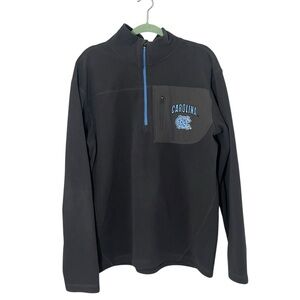 Black North Carolina Quarter-Zip Pullover with Blue Accents